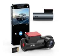 LAMTTO Dashcam anteriore per auto, 4K, con scheda WiFi SD, WDR, visione notturna, sensore G