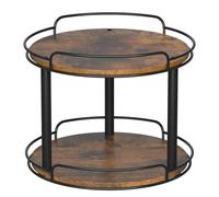 LAMU Lazy Susan - Organizer per giradischi Lazy Susan a 2 ripiani, in legno, 30,5 cm, per cucina, tavolo, piano di lavoro, dispensa, bagno