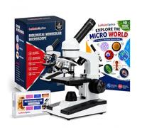 LaMulaOptics Microscopi 40X-2000X, microscopio biologico con kit di vetrini preparati per studenti