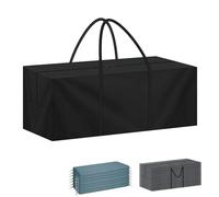 LAMUNI Borsa da Giardino, Borse di stoccaggio per Esterni, Borsa per Cuscini da Giardino, Custodia per Albero di Natale, Borsa per Cuscino Letto con Maniglie, Impermeabile, 125x40x55cm