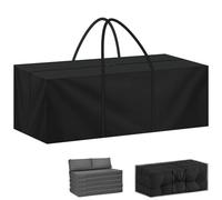 LAMUNI Borsa per Cuscini da Giardino XXL 200x60x80cm Grande Borse di Stoccaggio per Esterni, Tessuto Oxford 420D Borsa Portaoggetti con Maniglie, Impermeabile Borsa per Albero di Natale
