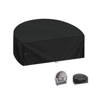 LAMUNI Copertura per Isola Solare Semicerchio Copertura per Divano Letto da Giardino, Tessuto Oxford 420D Copri Isola Divano Esterno, Impermeabile Copertura Isola Prendisole da Giardino, 180x90x80cm