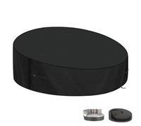 LAMUNI Coperture Isola Prendisole 180x90/50cm Copertura Letto da Giardino Rotonda Copertura per Divano Letto da Esterno Impermeabile 420D Tessuto Oxford Telo Copri Isola Prendisole da Giardino