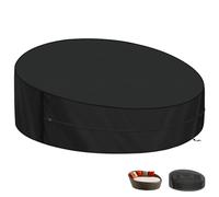 LAMUNI Coperture Isola Prendisole 250x90/50cm Copertura Letto da Giardino Rotonda Copertura per Divano Letto da Esterno Impermeabile 420D Tessuto Oxford Telo Copri Isola Prendisole da Giardino