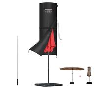 LAMUNI Telo Copri Ombrelloni da Giardino, Copertura per Ombrelloni Doppio, 420D Oxford Copertura Protettiva per Ombrellone Impermeabile Coperture Ombrellone da Esterno con Asta, 160x60/60cm