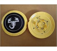LAMWQYC 4 Pezzi Coprimozzo Fregi per Abarth 500 595 695 Coppa Coppone 133 mm, Centrale Coprimozzo Copertura Centrale della Ruota Cerchioni Copricerchi antiruggine