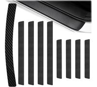 LAMWQYC 9 Pezzi Battitacco Fibra Carbonio per Auto Fußmatten Ersatz für VW T5 2003-2015/T6 2015-2024, Porta Auto Protezioni Battitacco AntiGraffio Adesivo Batticalcagno Anti graffio