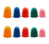 LAMXD 10 Pezzi Punte delle Dita in Gomma Ditali in Gomma per Ufficio Ditali in Silicone Pinze per Dita Spesse Riutilizzabili Protezione per le Dita con una Scatola per Contare Soldi Raccogliere Scrive