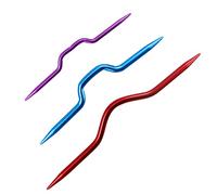 LAMXD 3 ferri da maglia curvi, uncinetti curvi, in alluminio (colore casuale)