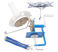 LAMXD Avvolgitore per palline e filato blu Swift Avvolgitore per palline di filato, avvolgitore manuale per lana a sfera in fibra di filato Swift a mano per famiglia,Avvolgitore a sfera filo lavorato