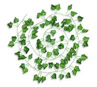 LAMXD Edera Finta, 1 Pezzi Pianta Artificiale Rampicante, Edera Artificiale Ghirlanda Foglie Verdi per Matrimonio, Festa, Ufficio, Casa, Finestra, Giardino, Esterne Interne, Decorazione Murale