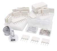 LAMXD Knit Blocking Pins Kit, Knit Blocking Combs - 25 Pettini per Blocking Knitting, Crochet, Lace o Needlework Projects - Extra 100 T-pin - da utilizzare con tappetini bloccanti per Knitting Mat