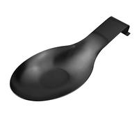 LAMXD Riposare Cucchiaio in Nero Opaco, Porta Utensili Da Cucina in Acciaio Inossidabile per Fornello, Mestoli, Pinze, Spatola (1PC-9,5 Pollici)