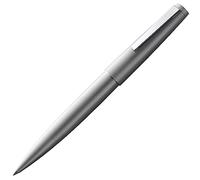 Lamy 2000 argento roller - elegante con involucro lucido e smorto in acciaio inossidabile - bilanciato perfettamente e con la larghezza di tratto M - con refill roller M 63 nero