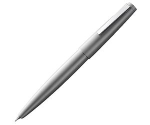 Lamy 2000 penna argento - elegante con fusto di acciaio inossidabile lustrato e smorto- pennino oro 14 ct., parzialmente placcato in platino - pennino M