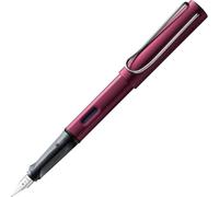 Lamy AL-star black purple - Stilografica con impugnatura ergonomica e pennino in acciaio lucido misura F - corpo in alluminio leggero - cartuccia T 10 blue inclusa - destrimani