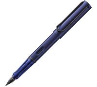 Lamy AL-star dark dusk - Stilografica con impugnatura ergonomica e pennino in acciaio lucido per mancini misura M - corpo in alluminio leggero - cartuccia T 10 blue inclusa