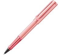 Lamy AL-star flamingo - roller con impugnatura trasparente ed ergonomica e larghezza di tratto M - corpo in alluminio leggero - ricambio roller M 63 in nero incluso