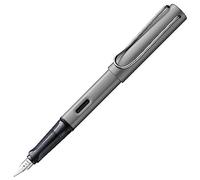 Lamy AL-star graphite - Stilografica con impugnatura ergonomica e pennino in acciaio lucido misura M - corpo in alluminio leggero - cartuccia T 10 blue inclusa - destrimani