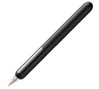 Lamy dialog black -penna stilografica senza capp. con meccanismo a rotazione -pennino in oro 14 ct, parz. platinato e di misura OB -incl. cartuccia d'inchiostro T 10 blu e conv. Z 27 -per destrimani