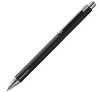 Lamy econ - Penna a sfera 240, in acciaio inox, con clip curva, colore: nero opaco e nero, tratto M 16