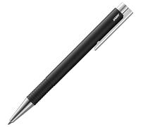 Lamy Logo M+ - Penna a sfera 204, in plastica infrangibile, colore nero opaco, con punta cromata e pulsante, inclusa mina M 16, tratto M in nero
