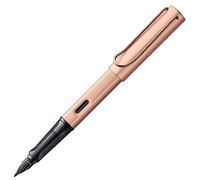 Lamy Lx elegante penna stilografica 076 in alluminio leggero di colore oro rosa con finitura in metallo prezioso e pennino in acciaio PVD nero lucido, con cartuccia d'inchiostro T 10 in blu e