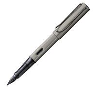 LAMY Lx Penna stilografica 057 - Penna stilografica in alluminio anodizzato, colore rutenio, con impugnatura trasparente e pennino in acciaio nero, spessore piuma EF