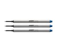 Lamy M66 ricarica per penna roller in metallo ad alta capacità - confezione da 3 - Ricambio originale per tutte le penne roller senza cappuccio - Indelebile - Tratto medio con inchiostro blu