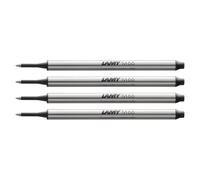 Lamy M66 ricarica per penna roller in metallo ad alta capacità - confezione da 4 - Ricambio originale per tutte le penne roller senza cappuccio - Indelebile - Tratto grossa con inchiostro nero