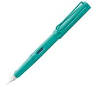 Lamy Safari aquamarine - Penna stilografica con impugnatura ergonomica e molla in acciaio lucido con tratto EF - robusta plastica ASA - cartuccia d'inchiostro T 10 blu - destrimani