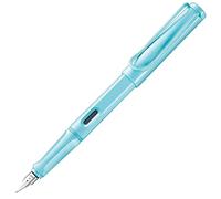 Lamy safari aquasky - Stilografica con impugnatura ergonomica e pennino in acciaio lucido per mancini misura LH - ideale per qualsiasi scrittura e calligrafia - cartuccia T 10 blue inclusa