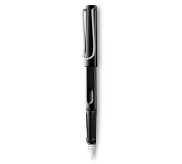 Lamy Safari Black - Penna stilografica con impugnatura ergonomica e pennino in acciaio lucido, misura B, ideale per qualsiasi scrittura e calligrafia, inclusa cartuccia T 10, colore blu, per