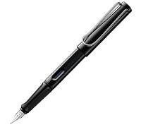 Lamy safari black - Stilografica con impugnatura ergonomica e pennino in acciaio lucido misura B - ideale per la scrittura e la calligrafia - cartuccia T 10 blue inclusa - destrimani