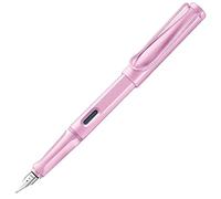 Lamy safari lightrose - Stilografica con impugnatura ergonomica e pennino in acciaio lucido misura B - ideale per qualsiasi scrittura e calligrafia - cartuccia T 10 blue inclusa - destrimani