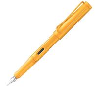 LAMY Safari Mango - Stilografica con impugnatura ergonomica e Pennino in Acciaio Lucido Misura F - Ideale per Qualsiasi Scrittura e Calligrafia - Cartuccia LAMY T 10 Blue Inclusa - Destrimani