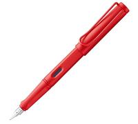 LAMY Safari - Penna stilografica moderna 020 in plastica resistente, con manico ergonomico e molla in acciaio, larghezza punto EF, cartuccia d'inchiostro Lamy T 10, colore: Blu