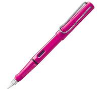 Lamy safari pink - Stilografica con impugnatura ergonomica e pennino in acciaio lucido misura EF - ideale per la scrittura e la calligrafia - cartuccia T 10 blue inclusa - destrimani
