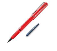 Lamy Safari roll-ink - Penna a sfera classica senza tempo con impugnatura ergonomica e tratto M, corpo in robusta plastica ASA, con cartuccia d'inchiostro + cartuccia extra