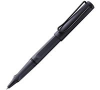 Lamy Safari steel black - Penna a sfera classica senza tempo con manico ergonomico e larghezza del tratto M - Corpo in robusta plastica ASA - con mina M 63 in blu