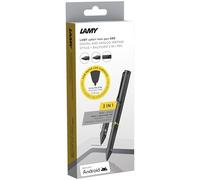 Lamy safari twin pen EMR all black (punta POM) - penna stilo 2 in 1 per molti dispositivi Android e biro in uno - con impugnatura ergonomica - per scrivere e disegnare su supporti digitali e carta