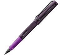 Lamy safari violet blackberry - Stilografica con impugnatura ergonomica e pennino in acciaio lucido misura M - ideale per la scrittura e la calligrafia - cartuccia T 10 blue inclusa - destrimani
