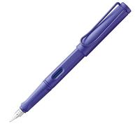 Lamy Safari Violet - Penna stilografica con impugnatura ergonomica e molla in acciaio lucido con tratto EF - robusta plastica ASA - cartuccia d'inchiostro T 10 blu - destrimani