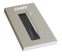 Lamy Set regalo roller swift Palladium - roller con sensazione di scrittura fluida - involucro in metallo con larghezza di tratto B - refill M 66 blue incl. e custodia in vera pelle