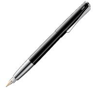 Lamy studio pianoblack - penna con corpo elegante in metallo - pennino in oro 14 ct., parzialmente platinato OM- cartuccia d'inchiostro T 10 blue incl.