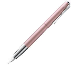 Lamy Studio Premium 069 - Penna stilografica in acciaio INOX con finitura opaca e molla in acciaio lucido, spessore F a forma di elica, con cartuccia d'inchiostro T 10, colore: Blu