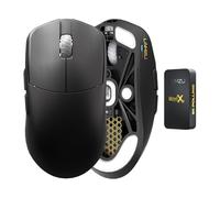 Lamzu Maya X Mouse da gioco wireless ultraleggero 47 g, interruttore ottico, massimo 30000 DPI, simmetrico, MCU Nordic 52840, codificatore antipolvere, sensore PAW3950 (Maya più grande)