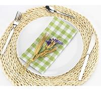 LAN&LAN Tovaglioli in tessuto Vichy verde per uso quotidiano ed eventi, ideali per picnic, campeggio e sala da pranzo, set di 12 pezzi con un tocco morbido e piacevole scegliere 45 x 45,pistacchio