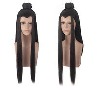 Lan Wangji Wei wuxian cosplay Parrucca Halloween Anime Mo Dao Zu Shi capelli sintetici jiang cheng wei ying lan zhan Parrucche Cosplay + berretto Taglia unica 536 LAN WANGJI