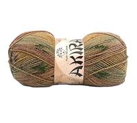 lana Akira multicolor lurex - 100g/300m in fantastiche sfumature moda per uncinetto 3,5 (pesca - 001)